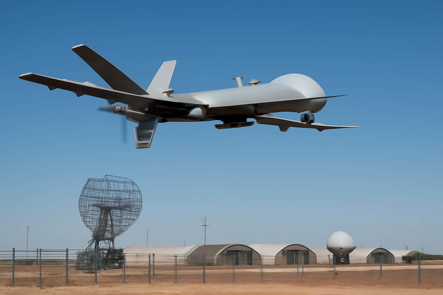 drones over military base